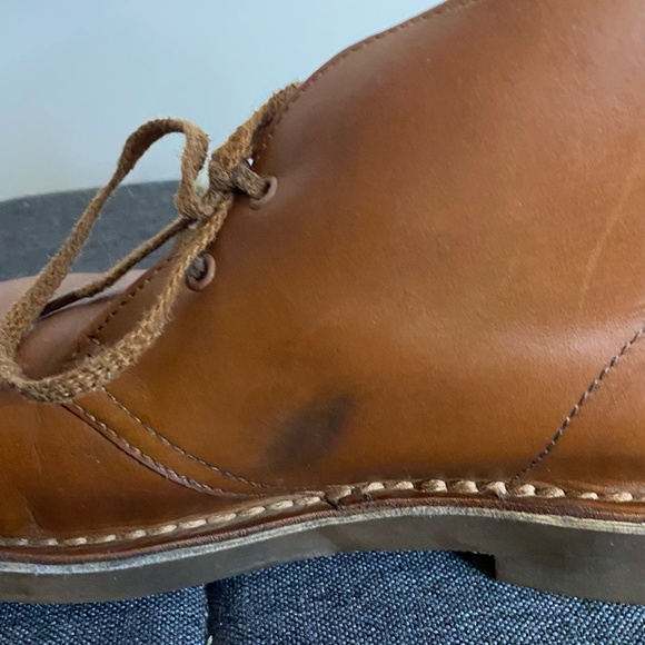 Clarks Mens Brown Leather Casual Chukka Desert Boots - Sz-10.5 - Picture 16 of 16